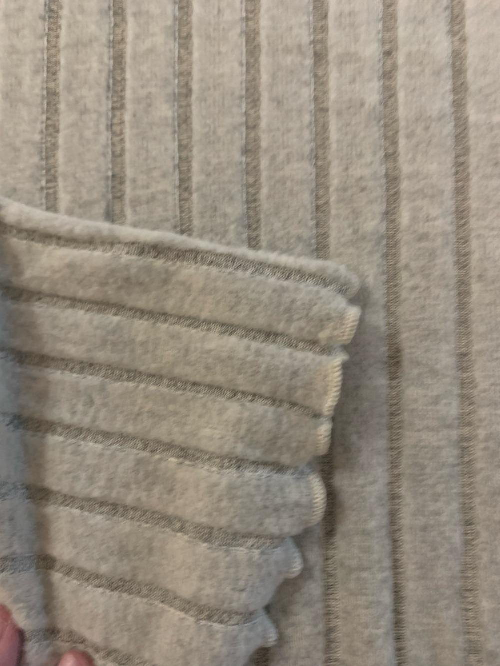 SHEIN Taupe Ribbed Cropped Knit Top with Wide Sleeves - Picture 4 of 5